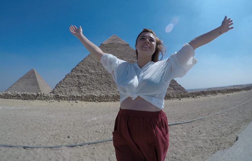 Giza Pyramids and National Museum of Civilizations