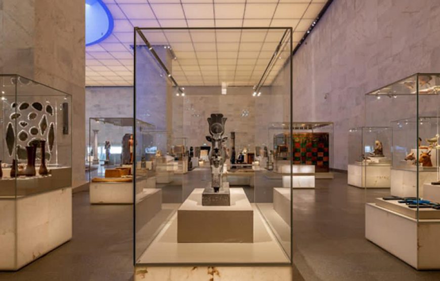 Giza Pyramids and National Museum of Civilizations