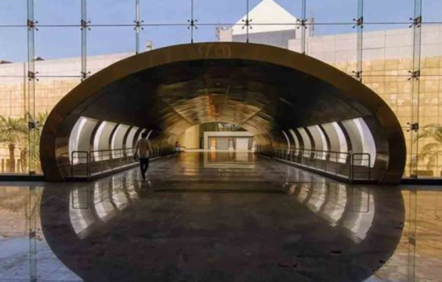 Giza Pyramids and National Museum of Civilizations